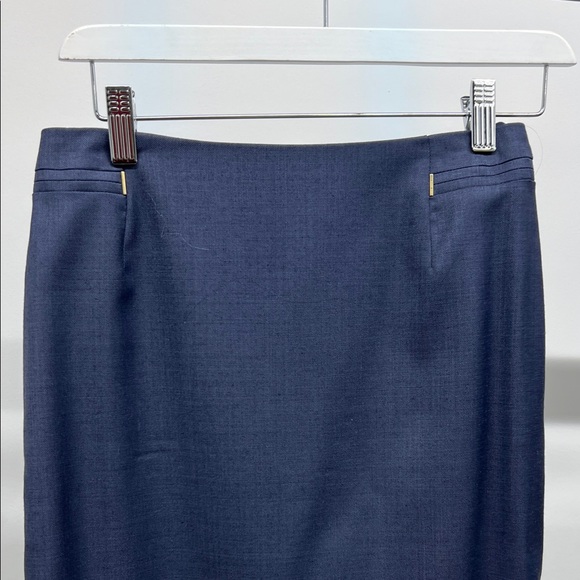 Hugo Boss Blue Wool Pencil Skirt - Picture 2 of 6